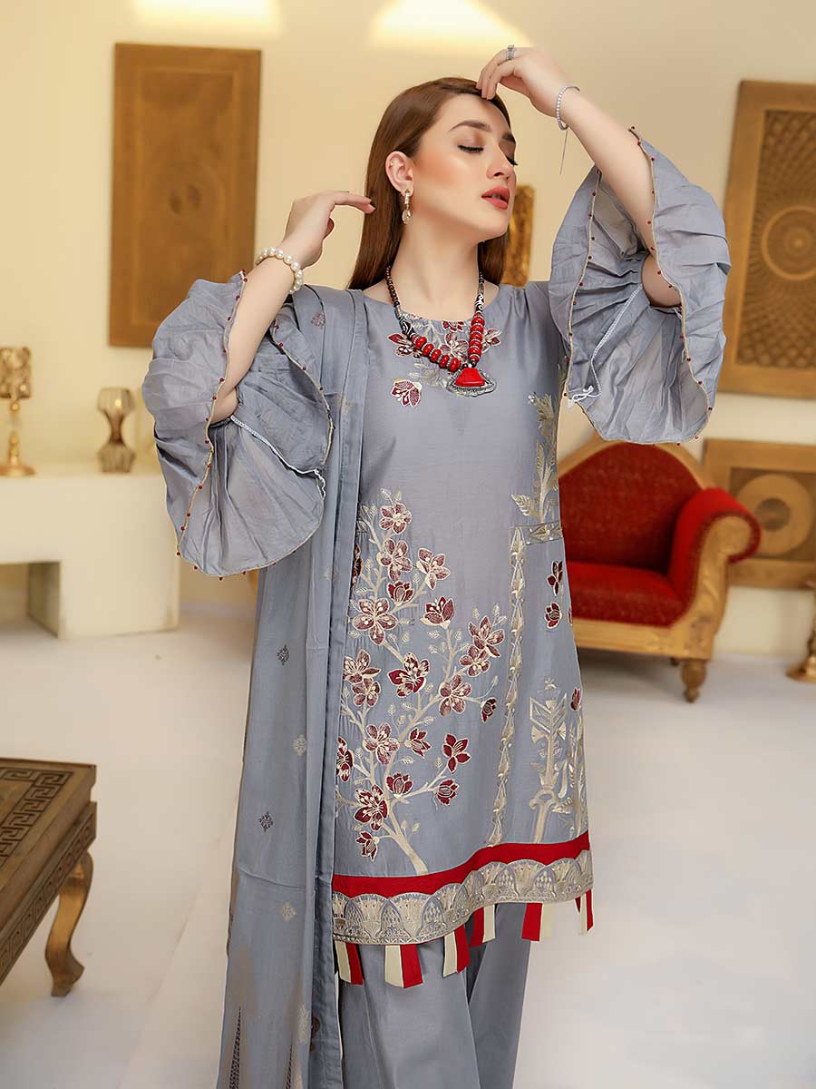 Aalaya Exclusive Embroidered Stitch Lawn Vol 5 2021 D#06