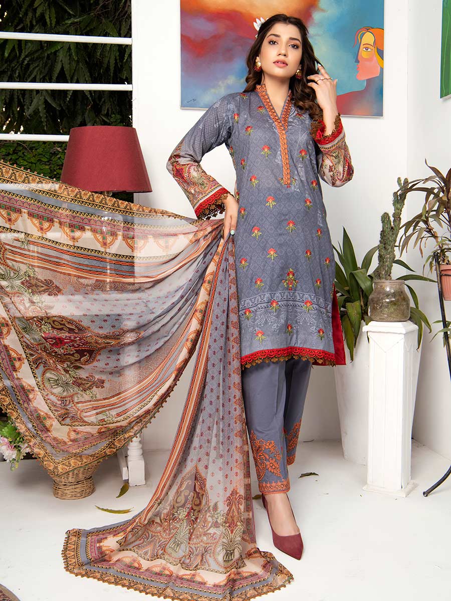 Aalaya Embroidered Lawn Vol A4 '21 D#08