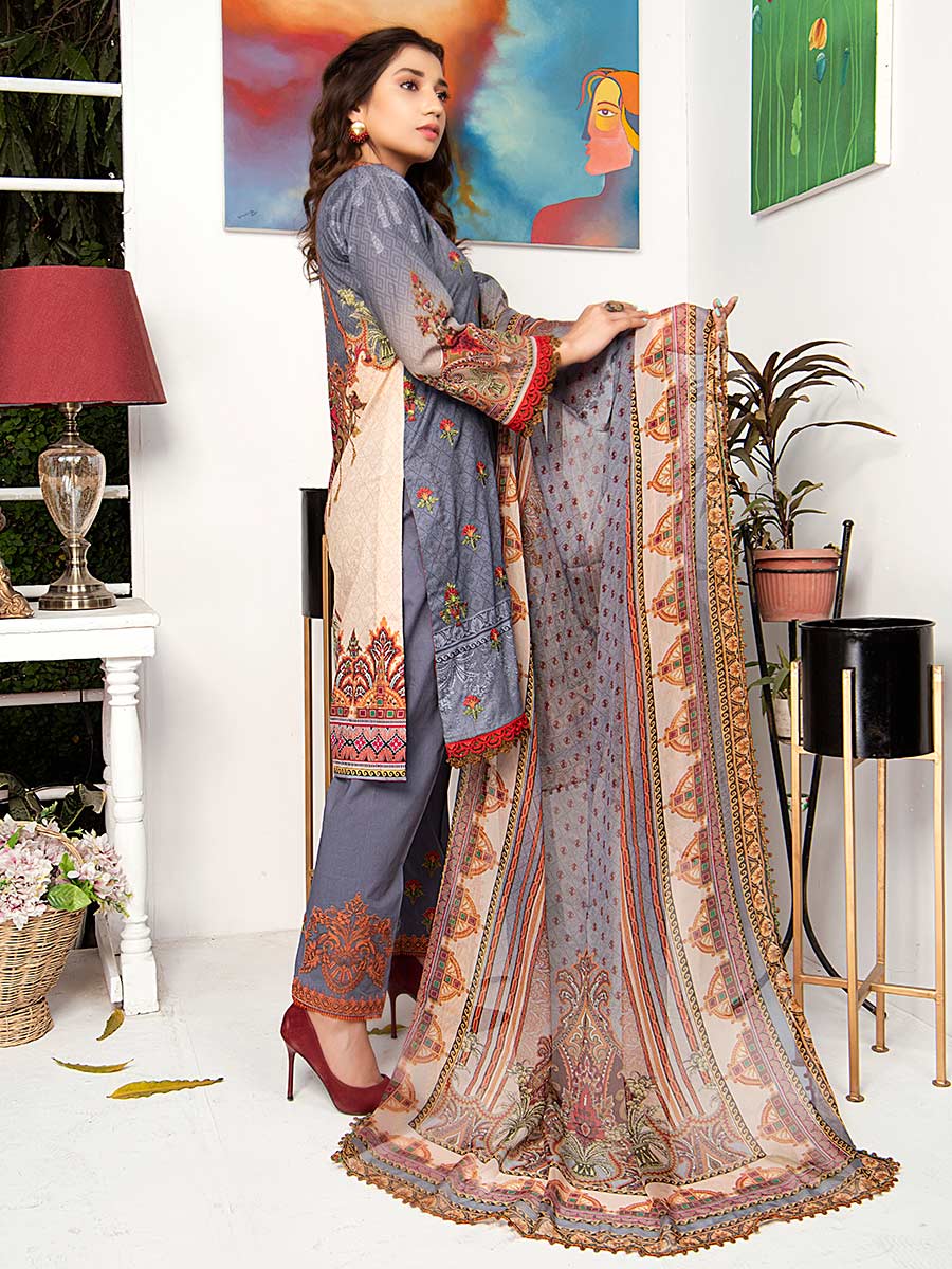 Aalaya Embroidered Lawn Vol A4 '21 D#08