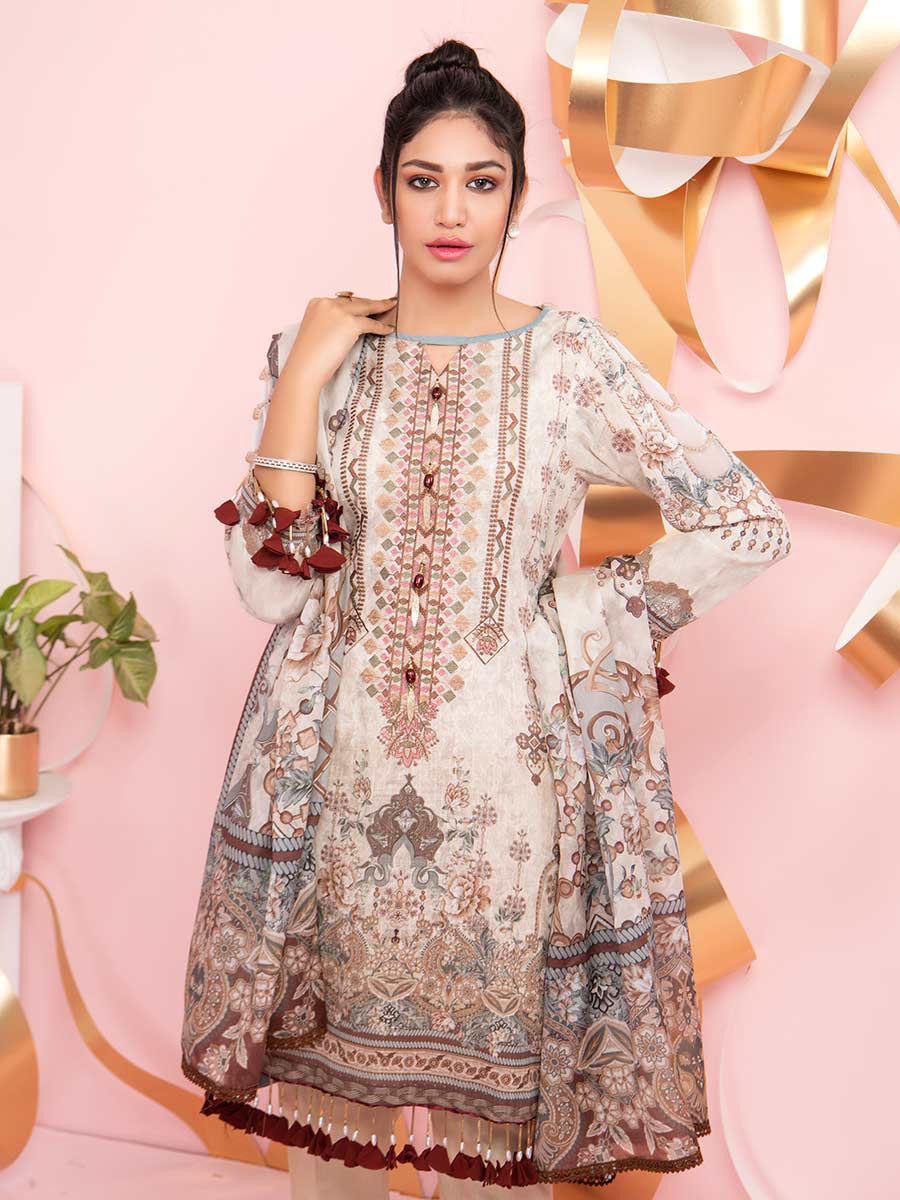Aalaya Mother Collection Stitch Lawn Vol B8 2021 D#08