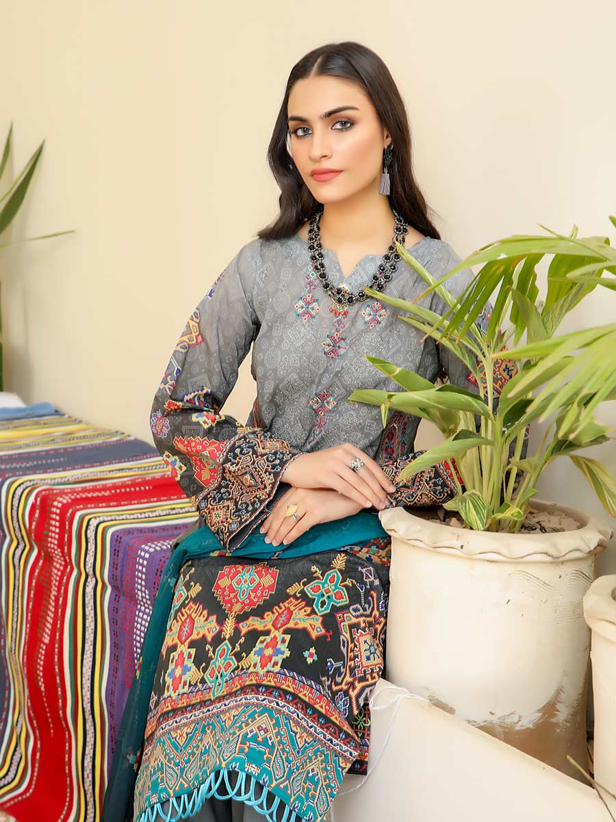 Minha Embroidered Lawn Vol C4 2022 D#06